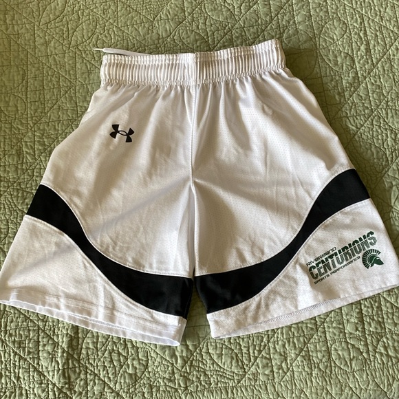 UNDER ARMOUR White/Black Boy Sport Shorts (No Size, See Pics.) ~6463-001 - Picture 1 of 8